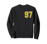 Number 97 in Yellow Black White Pocket Version Sweatshirt