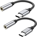 YLLZI USB C to 3.5mm Jack, Type C to 3.5mm Headphone Aux Digital Audio Earphone Adaptor for iPhone 16 15 Pro Max Plus, for Samsung Galaxy S23 S22 Ultra Note 20 A54, Huawei and more Type C Devices