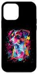 Coque pour iPhone 12 mini Les amoureux du pop art coloré Jack Russell Terrier