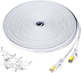 YOREPEK Cat 7 Ethernet Cable 15M/50Ft Internet Cable High Speed 10Gbps 600MHZ FL