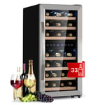 Wine Fridge Refrigerator Drinks Cooler  2 Zones 54 Bottles 148 L Glass Door LED 