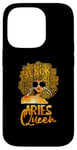 Coque pour iPhone 14 Pro Afro Hair Art Aries Queen Février Anniversaire