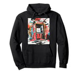 Vibrant Retro Arcade Machine Nostalgia Pullover Hoodie