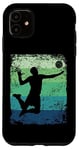 Coque pour iPhone 11 Joueur de volleyball vintage homme femme beach volley ball