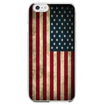 Shot Case - Coque Silicone IPHONE 6/6S Plus Drapeau Etats-Unis USA Americain Vintage Apple Transparente Protection Gel