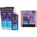 John Frieda Hårvård Frizz Ease Presentset Shampoo 250 ml + Conditioner 250 + Spray 200 ml + 1x  Mask 700 ml (293,00 kr / 1 l)