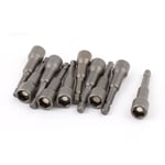 10mm Hex Dia Magnetic Nut Driver Rapid Load Shank Drill Bit Tool Adapter 10 Pcs