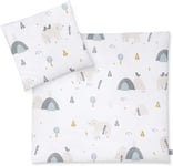 Julius Zöllner Baby Bed Linen 80 x 80 + 35 x 40 cm, 100% Cotton, Made in Germa