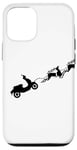 Coque pour iPhone 12/12 Pro Retro Scooter Club Vacances Renne Gear Head Scoot Life