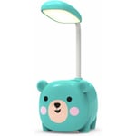 Lampe de bureau avec porte-stylo, lampe de bureau led pour enfant, lampe de bureau led avec tuyau pliable, protection des yeux, lampe de table