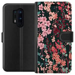 OnePlus 8 Pro Sort Lommebokdeksel Blommor