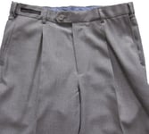 M&S Mens Marks and Spencer Grey Regular Trousers Size 32 Leg 33