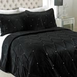 New Diamante Black Bedspread