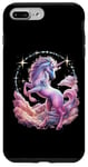 Coque pour iPhone 7 Plus/8 Plus licorne imaginative avec des étoiles