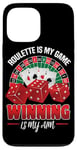 Coque pour iPhone 13 Pro Max La roulette est mon jeu Gagner est mon objectif