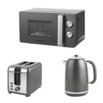 Salter Cosmos Kettle Toaster Microwave Set Kitchen Countertop Fast Boil 2-Slice