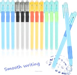 Dacono 12 Erasable Pens Blue, Erasable Gel Ink Pens with Rubbers on the End, Pen