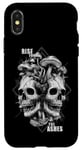 Coque pour iPhone X/XS Crâne Morille Mushrooms Rise From The Ashes Mycologist Goth