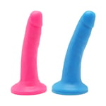 ToyJoy Gode Ventouse Happy Dicks Get Real 15 cm - Couleur : Bleu