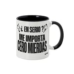 LUXMOVIL Tasse en céramique personnalisée 350 ml, M. Tarao Phrases originales, cadeaux drôles, adapté pour micro-ondes de couleur blanche et noire (sérieusement?)