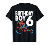 Motocross 6th Birthday Kids MX 6 Year Old Dirt Bike Birthday T-Shirt