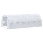 Outsunny - Serre de jardin tunnel 18 m² dim. 5,97L x 3,02l x 2H m - 12 fenêtres, porte zippée enroulable - châssis tubulaire acier galvanisé, bâche