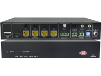 Vivolink VLHDBSP1X4V2, HDMI, 4x RJ-45, 1 x HDMI, 3840 x 2160 piksler, Sort, Metall