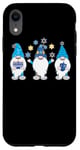 Coque pour iPhone XR Nains de jardin Hanukkah Shalom - Chapeaux bleus