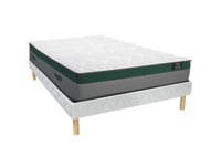 Ensemble 140 x 190 cm sommier + matelas ressorts ensachés ép.22cm - PRESTIGE de YSMÉE