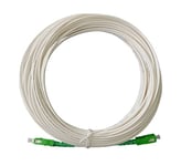 EKOPTIC Câble Fibre Optique Prémium Fibre Orange, Sosh, SFR, Red, Bouygues, Haute Qualité Souple et Renforcé Blanc avec Connecteurs SC/APC-SC/APC (15 M)