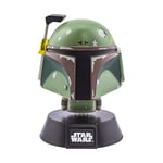 Paladone Star Wars Bobba Fett 3D BDP, Personnage emblématique mandalorien Disney, Empire Strikes Back, Lampe de nuit lumineuse ou de bureau Vert PP6379SW