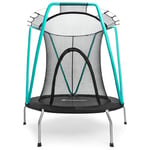 Trampoline pour Enfants avec Filet de sécurité, Trampoline de Jardin 3-8 Ans, Trampoline en Acier galvanisé pour intérieur et extérieur, Charge maximale jusqu'à 25 kg, Taille 137 cm, Vert