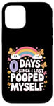 Coque pour iPhone 12/12 Pro 0 Days Since I Last Pooped Myself Puns Déclaration Vintage