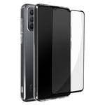 Case for TCL 30 SE and 306 Silicone and Tempered Glass 9H Uncured Clear