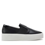 Textilskor Calvin Klein Flatform Cup Slip On Re Lock Lth HW0HW02057 Svart