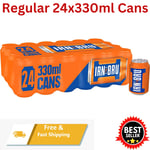 IRN-BRU Fizzy Drink Cans 330Ml Pack of 24 Regular,Sugar Free,Xtra Taste No Sugar