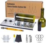 Kalawen dernier kit de coupe-bouteille en verre réglable outil de bricolage outil de coupe en acier inoxydable à 5 roues pour le vin