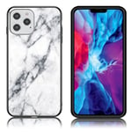 Apple Fantasy Marble iPhone 12 / Pro kuoret - Valkoinen Läpinäkyvä