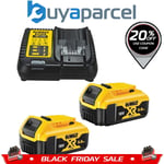 Dewalt DCB184 5.0ah 18v XR Lithium Ion Battery Twin Pack + DCB115 Charger