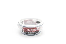 Pebbly - Boite de conservation en verre ronde - 950 ml - Pour Cuire, Conserver, Transporter et Réchauffer - 100% Hermétique - idéal lunchbox