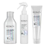 Redken, Routine Réparatrice pour Cheveux Abîmés et Sensibilisés, Colorés ou Naturels, Répare et Renforce la Fibre, Transformation Immédiate, Acidic Bonding Concentrate