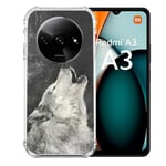 Cokitec Coque Renforcée pour Xiaomi Redmi A3 Animal Loup Hurlement