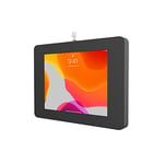 Locking iPad Wall Mount - CTA Anti-Theft Small Locking Tablet Enclosure w/Key Lock & Interior Cable Routing for iPad Mini 1, 2, 3, 4, 5, 6, 7 - Samsung Tab A 8″, Lenovo Tab E8 - Black - (PAD-PSWB)