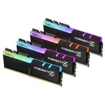 Memoire RAM G.Skill Trident Z RGB 64 Go (4x 16 Go) DDR4 3600 MHz CL17 - Kit Dual Channel 4 barrettes de RAM DDR4 PC4-28800 - F4-3600C17Q-64GTZR avec LED RGB