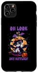 iPhone 11 Pro Max Bat Sky Kittens Halloween Oh Look Sky Kittens Witch Cat Case