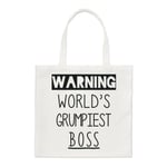 Warning World's Grumpiest Boss Regular Tote Bag Awesome Best Manager Funny