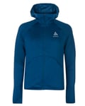 Odlo Homme Chaud Veste Polaire Pull avec Capuche Bleu Taille XXL Neuf Étiquette