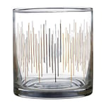 Premier Housewares Deco Verres Tumbler, Lot de 4, Doré, 9 x 9 x 9 cm