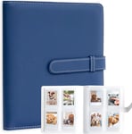 Album Photo 256 Pochettes Pour Appareil Photo Instantané Instax Mini Liplay 11 12 26 25 9 8+ 8 7S, Porte-Cartes Photo Pour Imprimante À Appareil Photo Instantané Polaroid (Bleu Foncé)