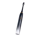 (Black)Smart Charging Electric Toothbrush With Soft Bristles Pressure Sensor